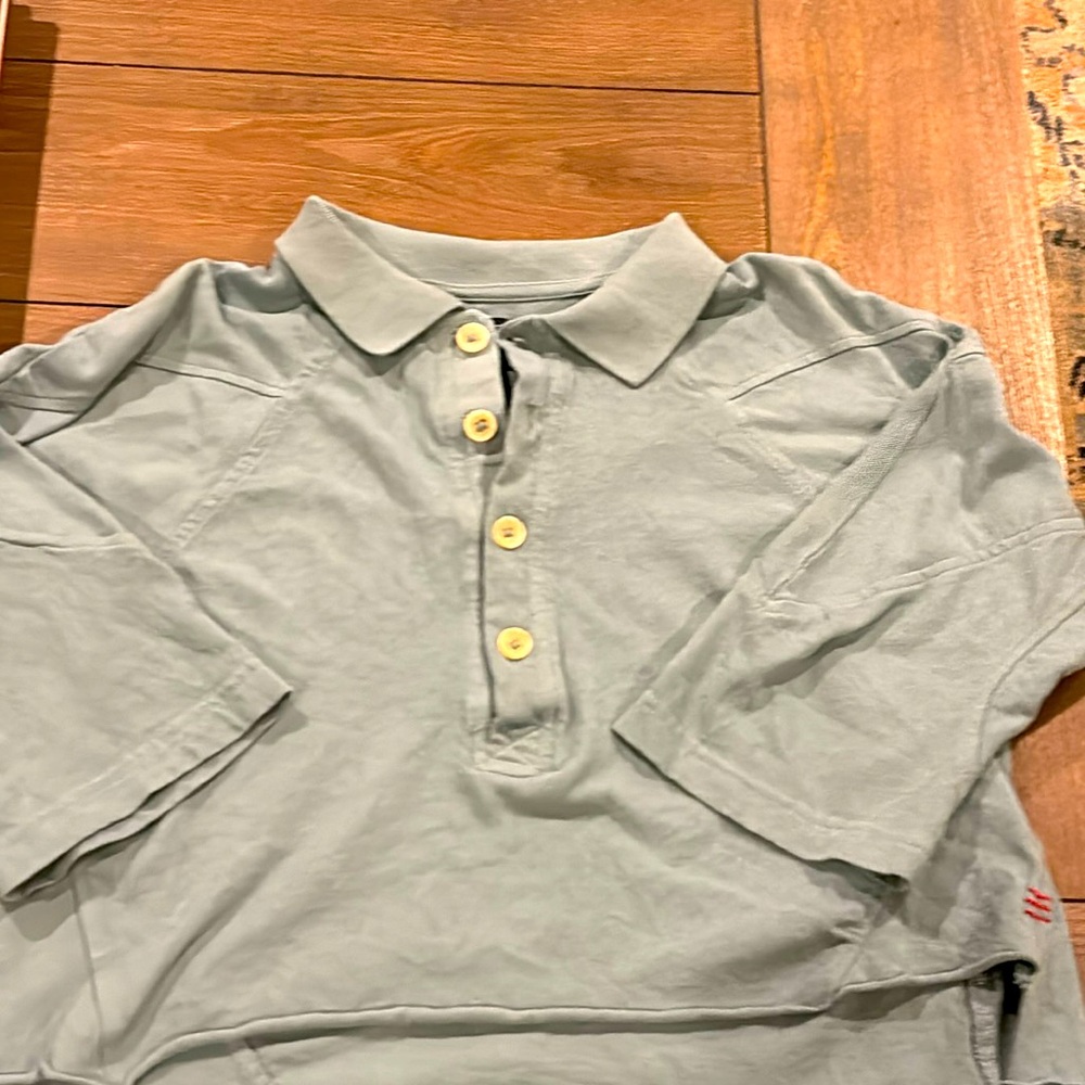 Urban outfitters BDG light teal extra small collared crop three-quarter sleeve